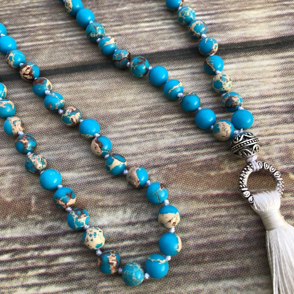 Mala Chakra Tassel Long Tassel necklace